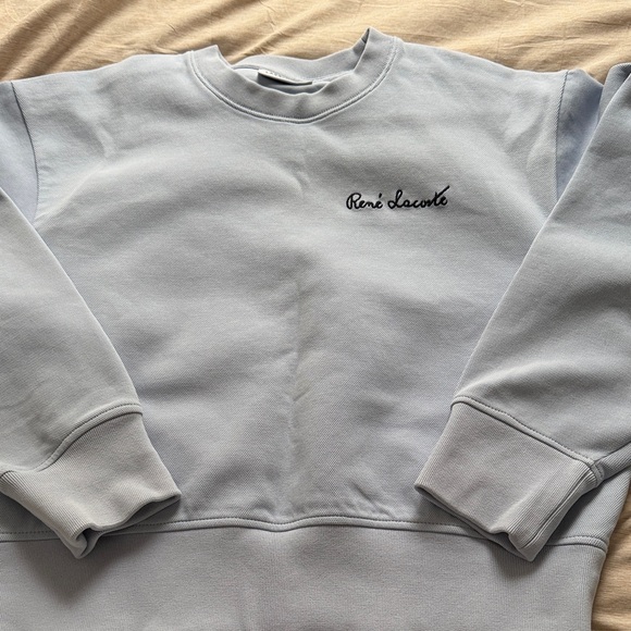 Izod Lacoste Tops - René Lacoste Light Blue Crewneck Sweatshirt for Women